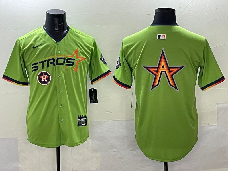 Men Houston Astros Blank Green three generations Joint Name 2025 Nike MLB Jersey style 10